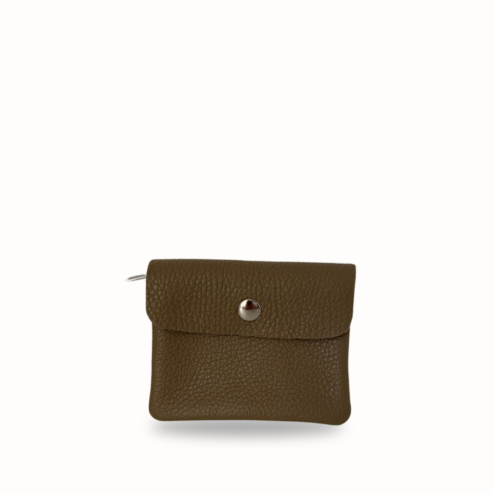 Porte-monnaie en cuir, minimaliste et compact - Made in Italy