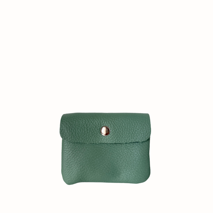 Porte-monnaie en cuir, minimaliste et compact - Made in Italy