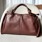 Sac a main marron en cuir femme made in Italy 