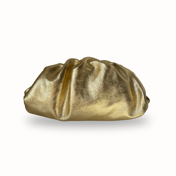 pochette femme en cuir dore made in Italy