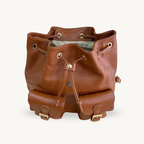 Sac à dos camel en cuir pour femme made in italy - Fiorella
