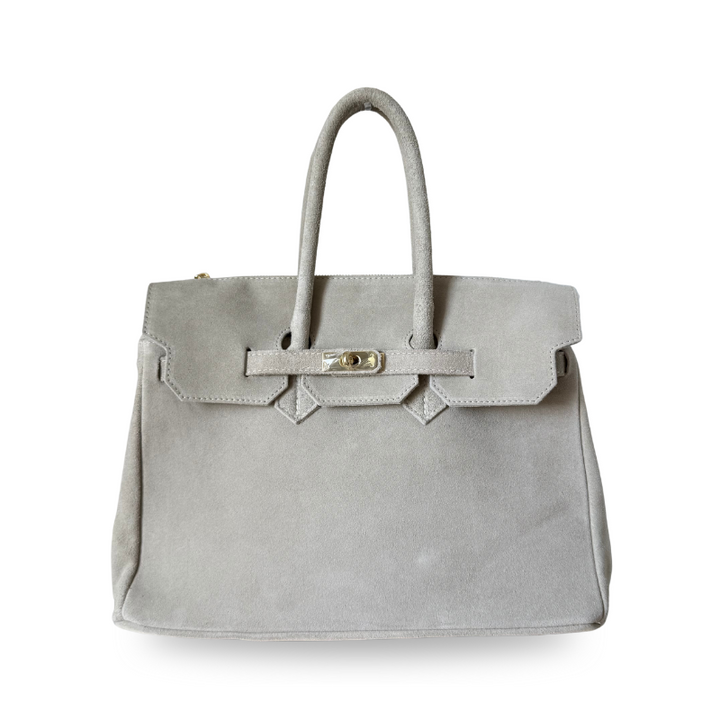 sac a main ivoire en cuir suede made in Italy