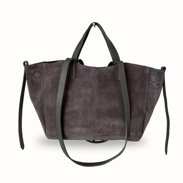 sac cabas femme en cuir suède fabriqué en Italy, moderne et élégant