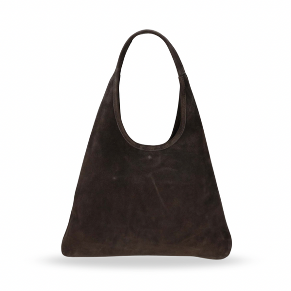 Sac à main femme en cuir suède marron 