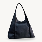 Sac hobo noir en cuir fabriqué en Italie - Fiorella